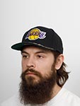Бейсболка MITCHELL NESS арт. HHSS6268-LALYYPPPBLCK Los Angeles Lakers NBA (черный)
